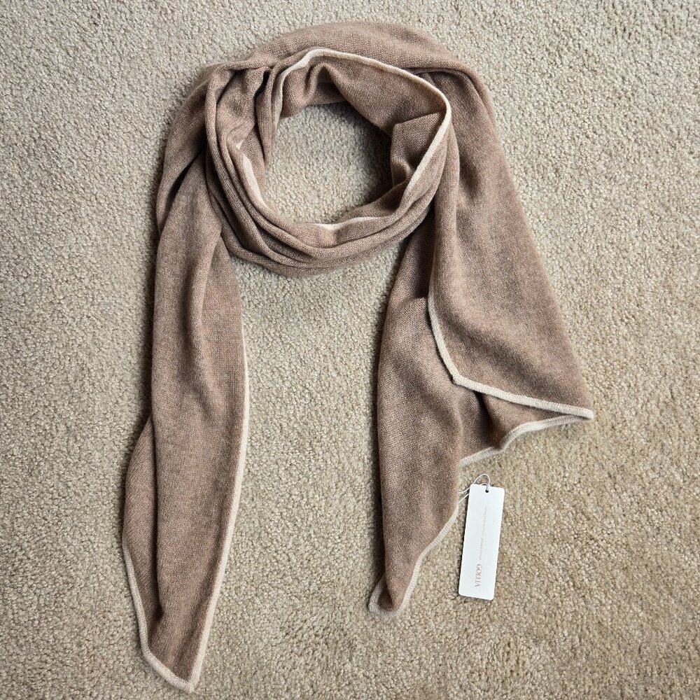 NWT Goelia Cashmere Scarf With Angled Ends